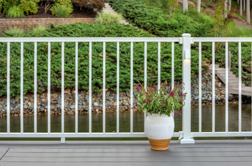 Metal Deck Railing With Water Feature