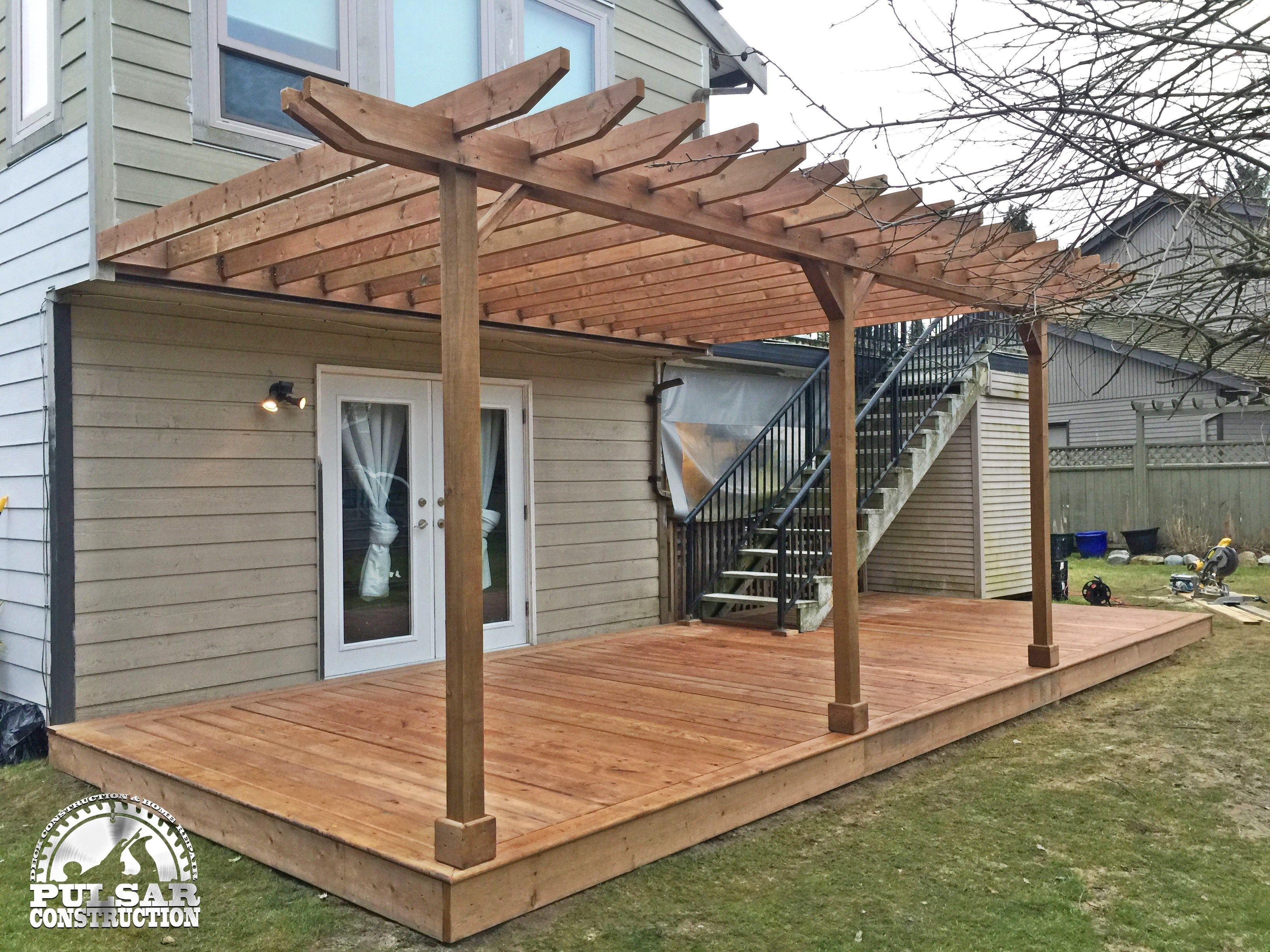 Ground Level Deck Pergola Picture 7062 Decks Com Ground Level Deck Pergola Picture, Build A Ground Level Deck With Pergola