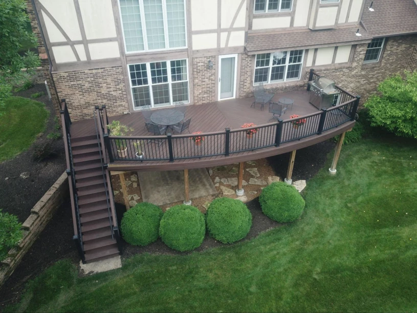 Gray Second Story Deck