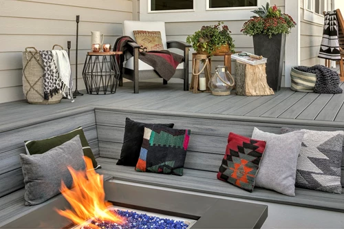 Fire Pit Deck Bench