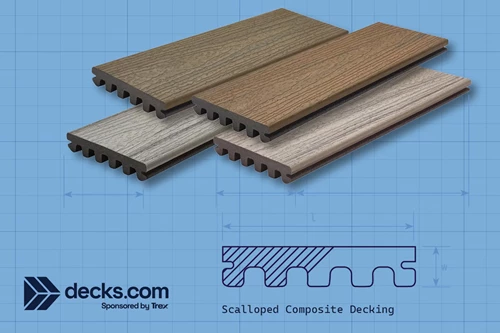 Scalloped Composite Decking