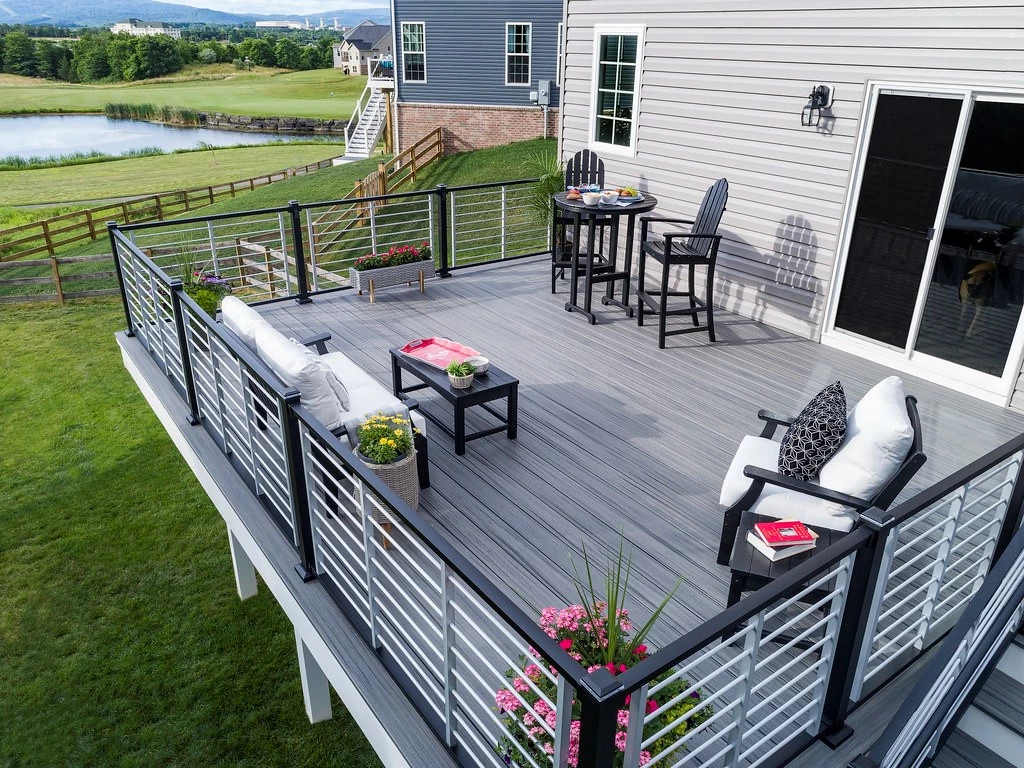 gray veranda decking designs