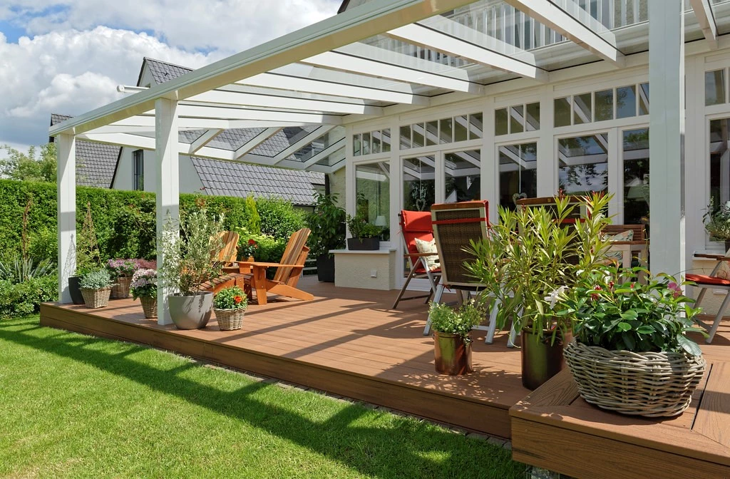 brown canopy veranda decking designs