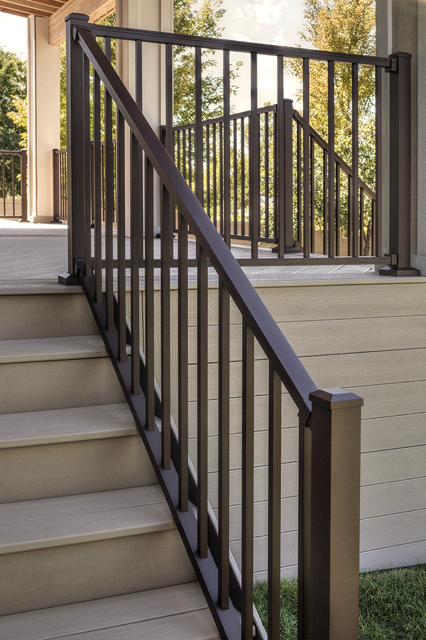 Dark Metal Porch Railing