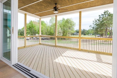 Wooden Deck Railing With Metal Stringers