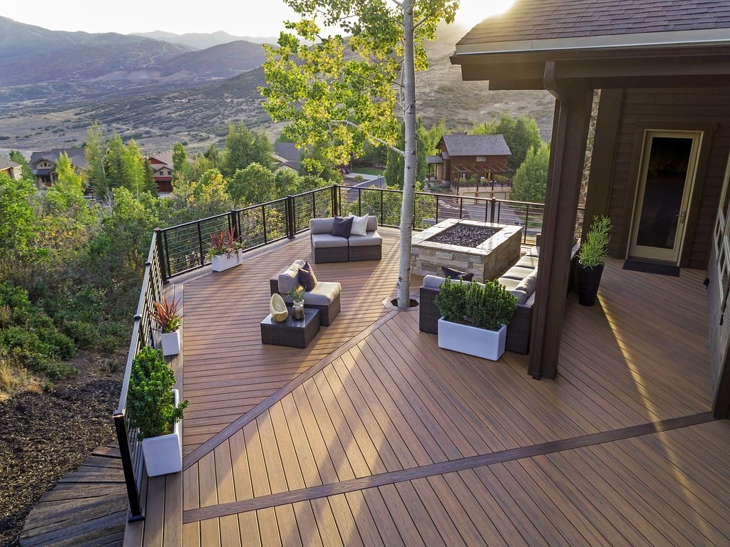 brown capped gossen decking ideas