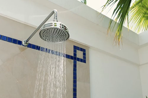 Tile Wall Outdoor Shower