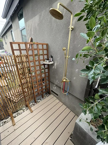 Outdoor Shower With Composite Decking